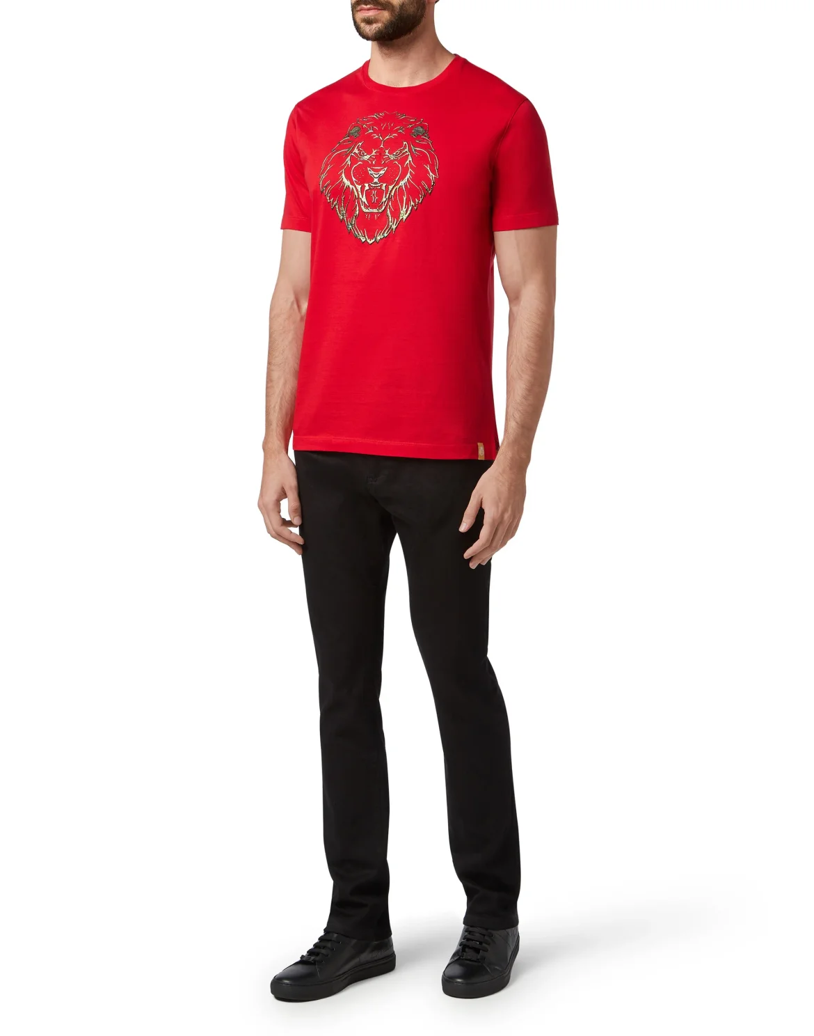 T-shirt Round Neck SS Lion, цвет: Красный