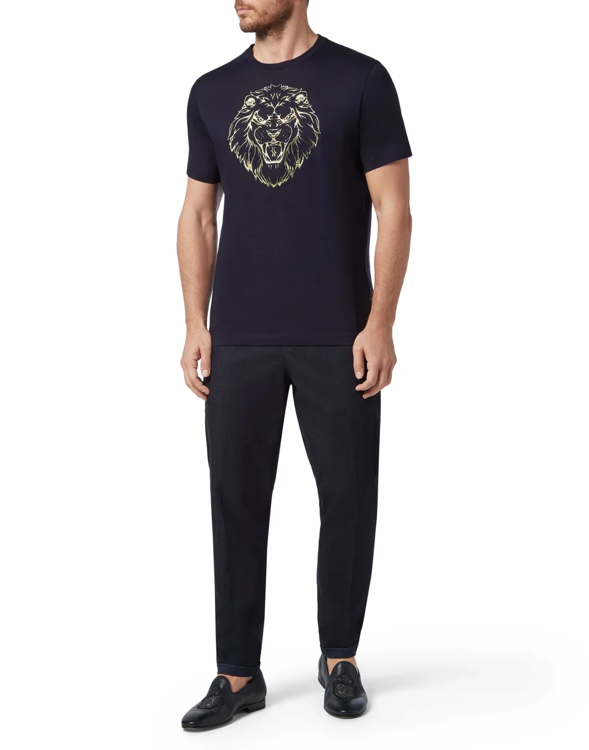 T-shirt Round Neck SS Lion, цвет: Синий