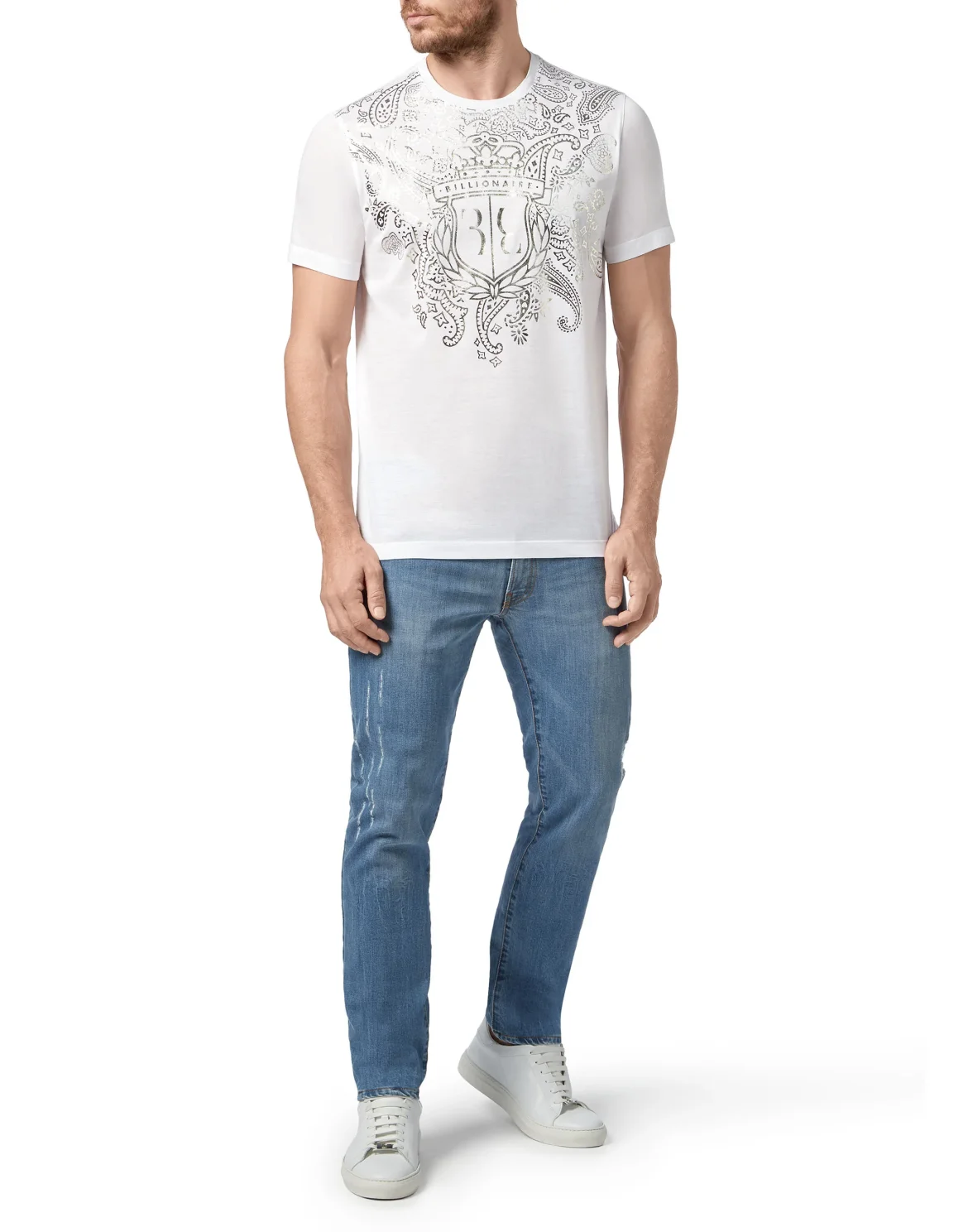 T-shirt Round Neck SS Paisley, цвет: Белый
