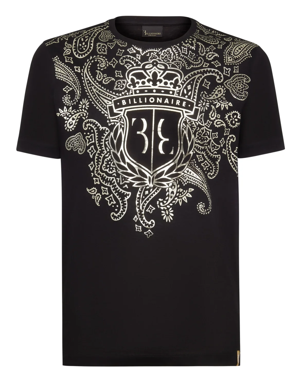 T-shirt Round Neck SS Paisley, цвет: Черный