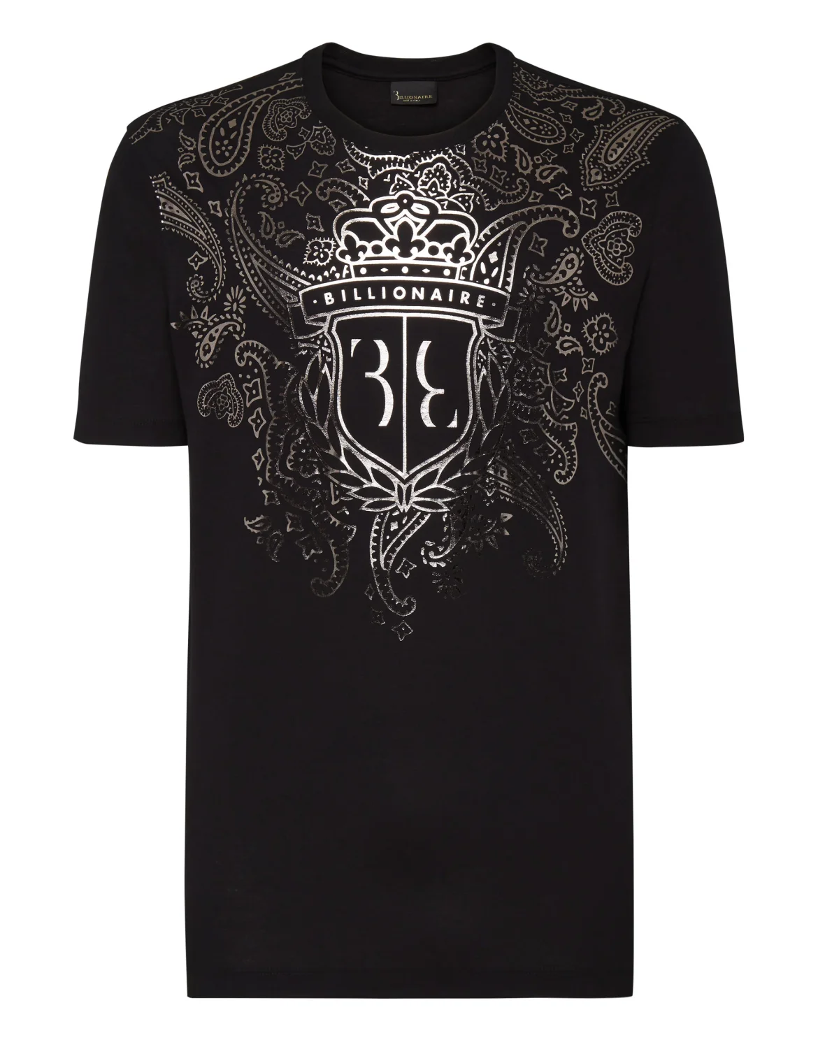 T-shirt Round Neck SS Paisley, цвет: Черный