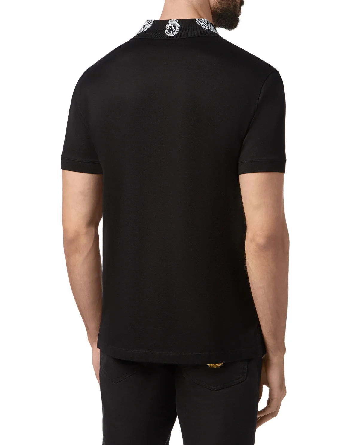 Polo shirt SS Paisley, цвет: Черный