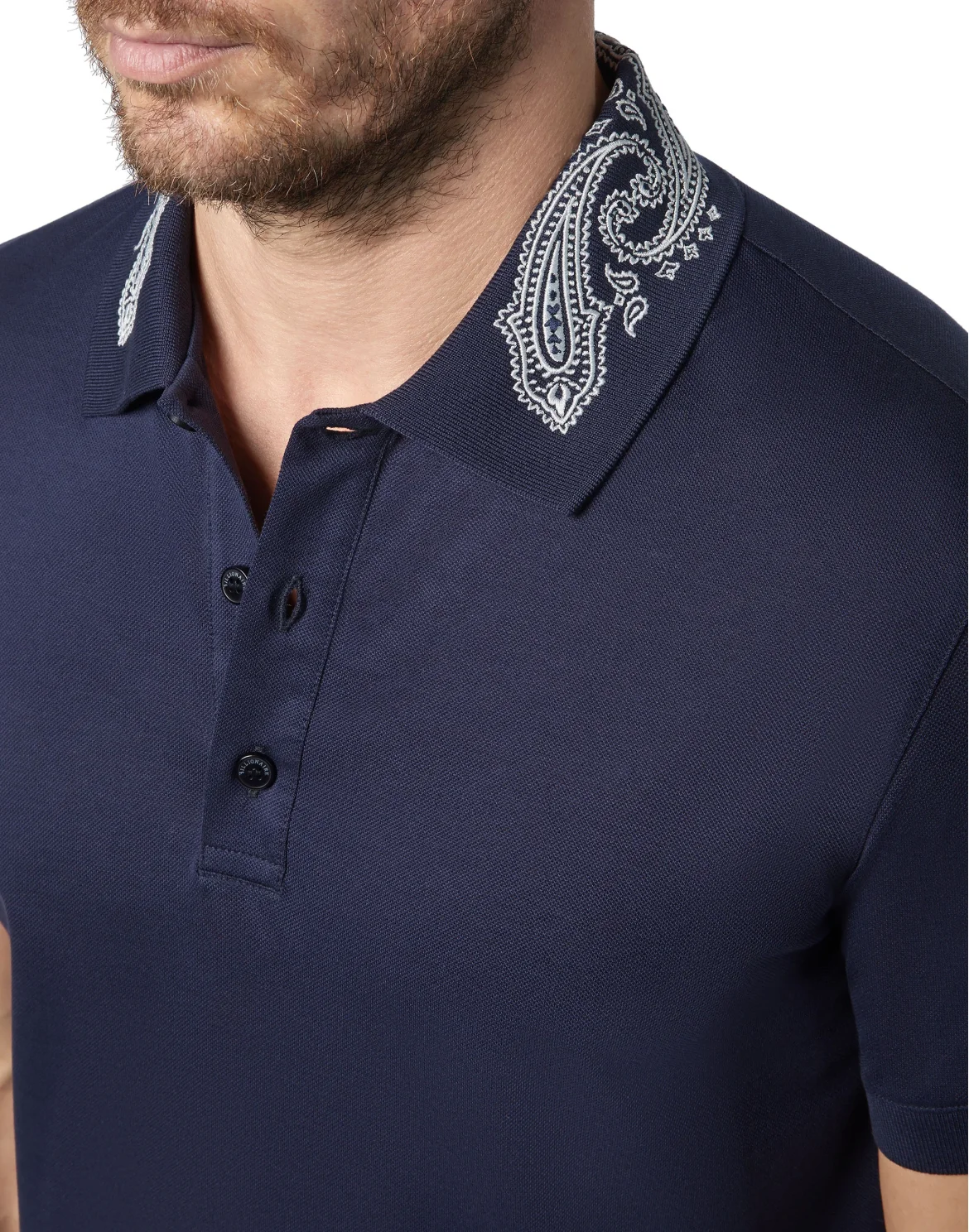 Polo shirt SS Paisley, цвет: Синий