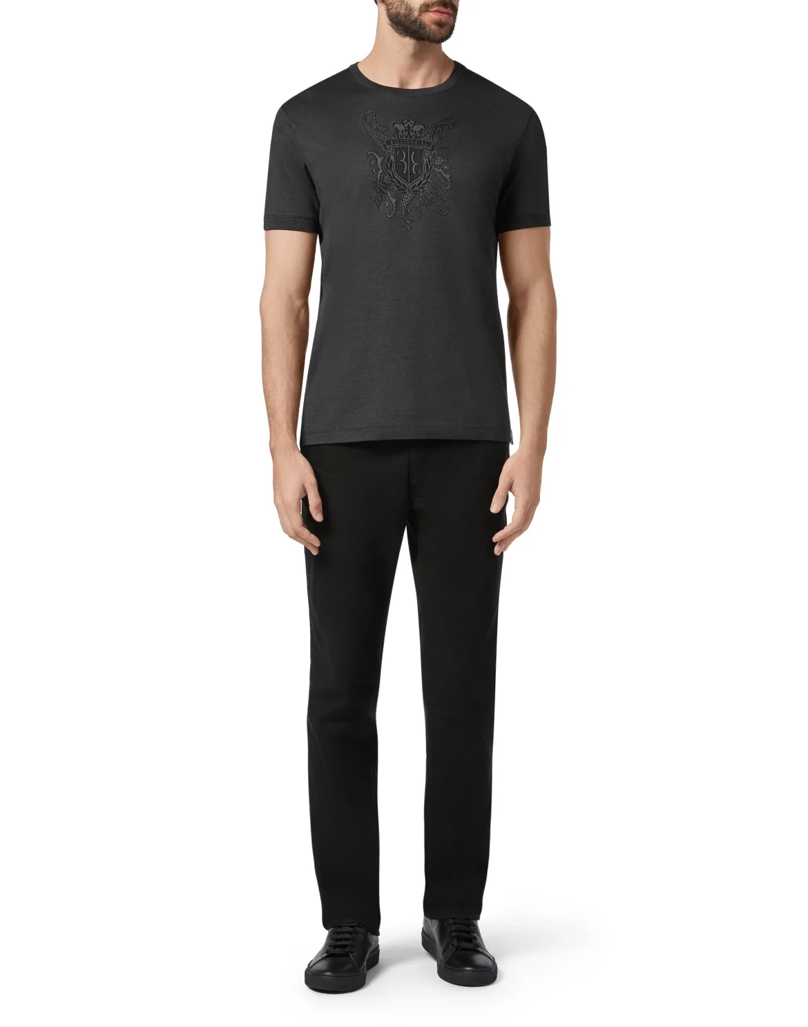 T-shirt Round Neck SS Paisley, цвет: Черный
