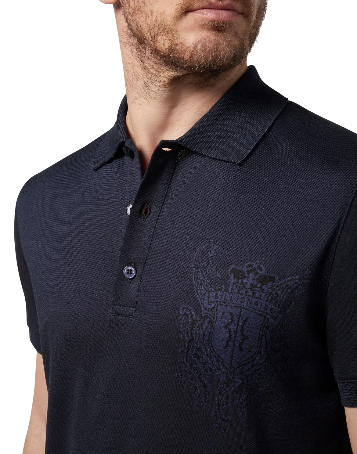 Polo shirt SS Paisley, цвет: Синий