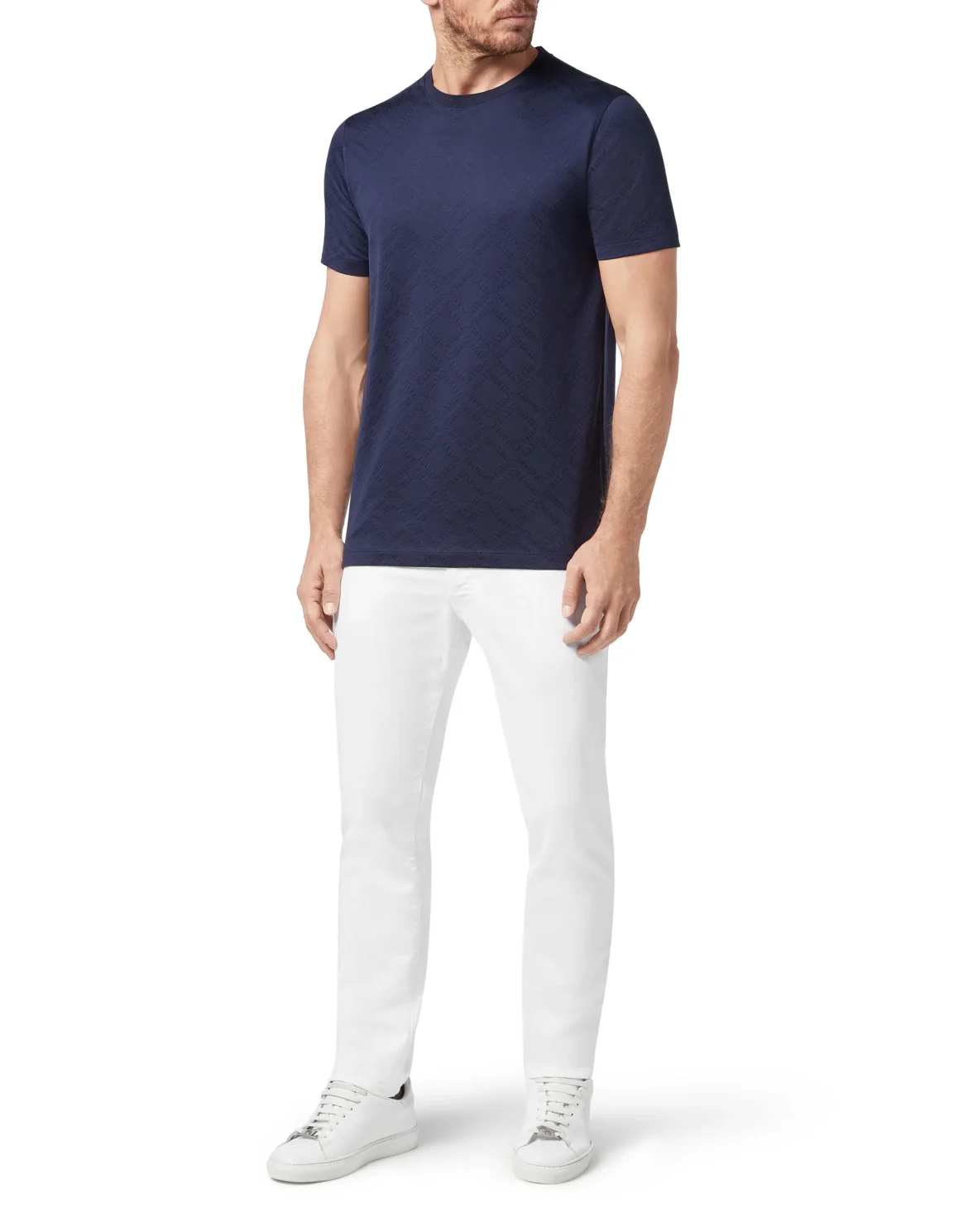 T-shirt Round Neck SS Logos, цвет: Синий