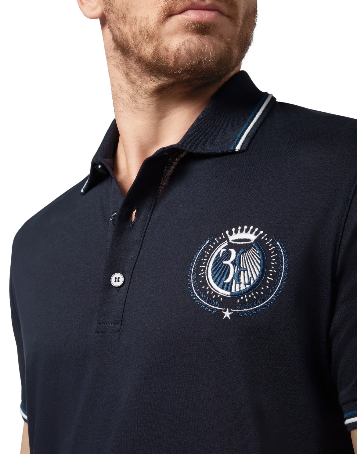 Polo shirt SS Double B, цвет: Синий