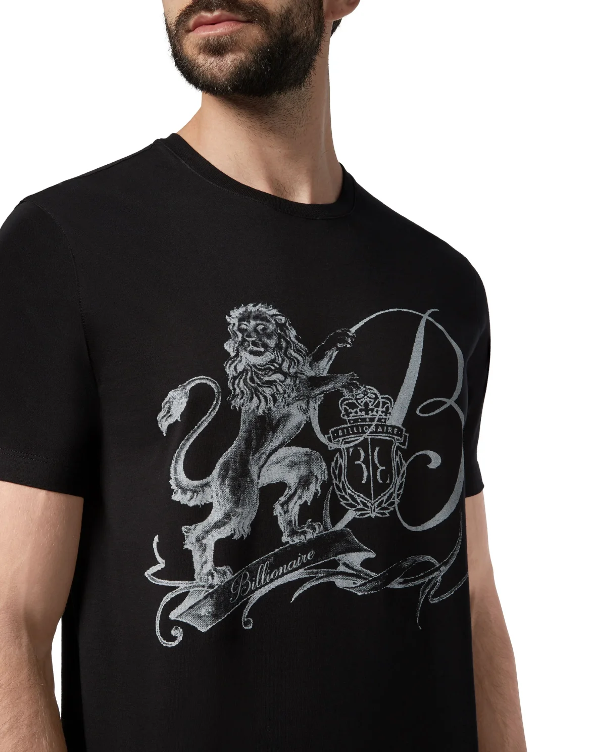 T-shirt Round Neck SS Lion, цвет: Черный