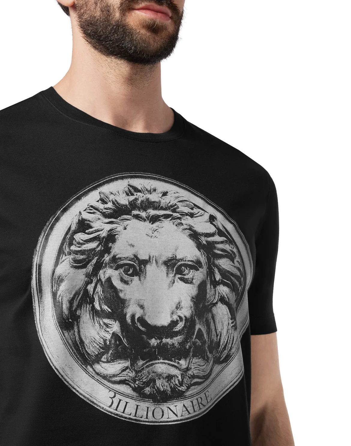 T-shirt Round Neck SS Lion, цвет: Черный