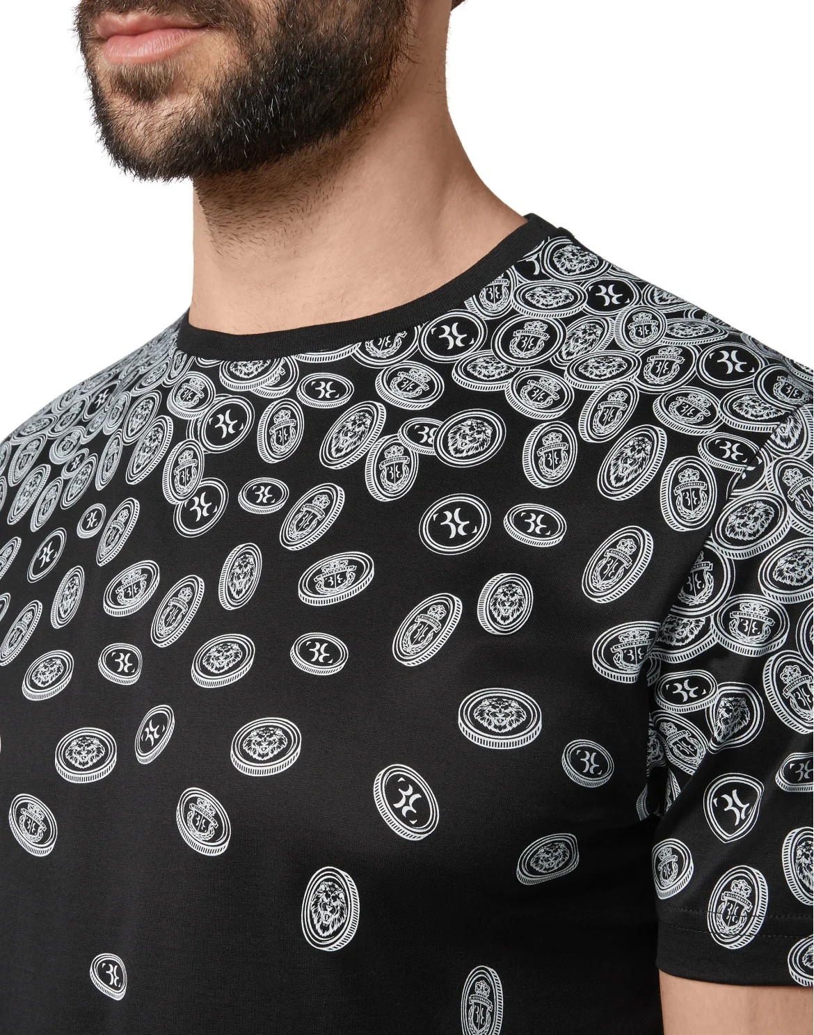 T-shirt Round Neck SS Money, цвет: Черный