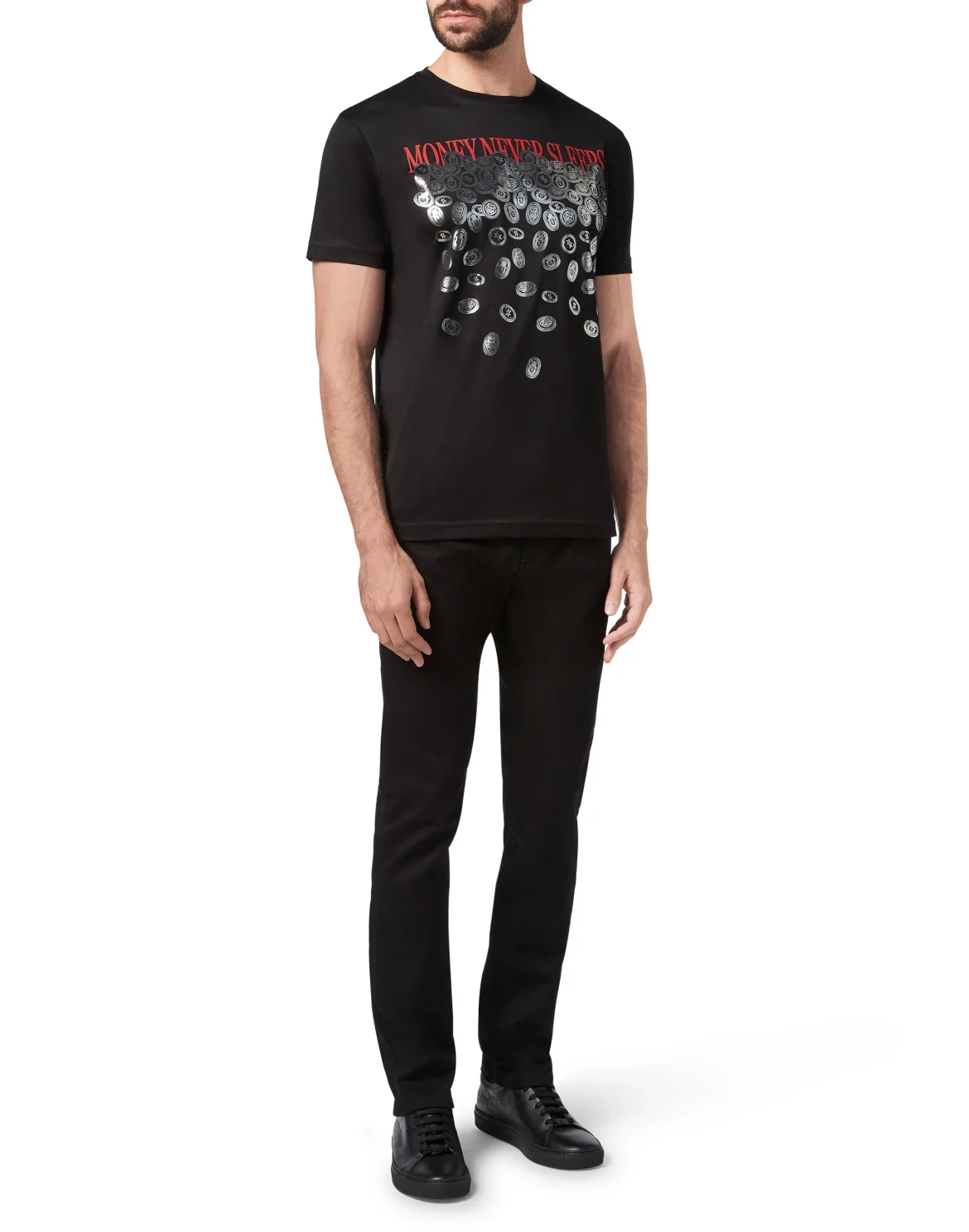 T-shirt Round Neck SS Money, цвет: Черный