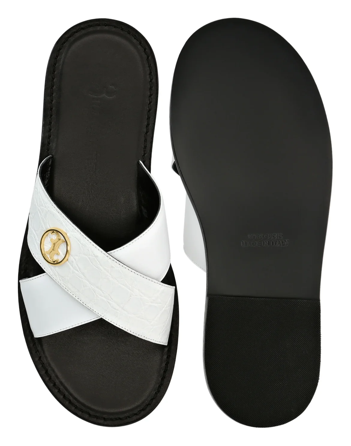 Sandals Flat Luxury, цвет: Белый