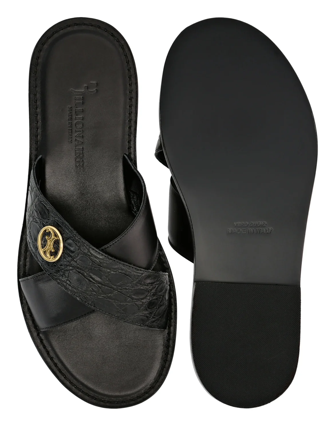 Sandals Flat Luxury, цвет: Черный