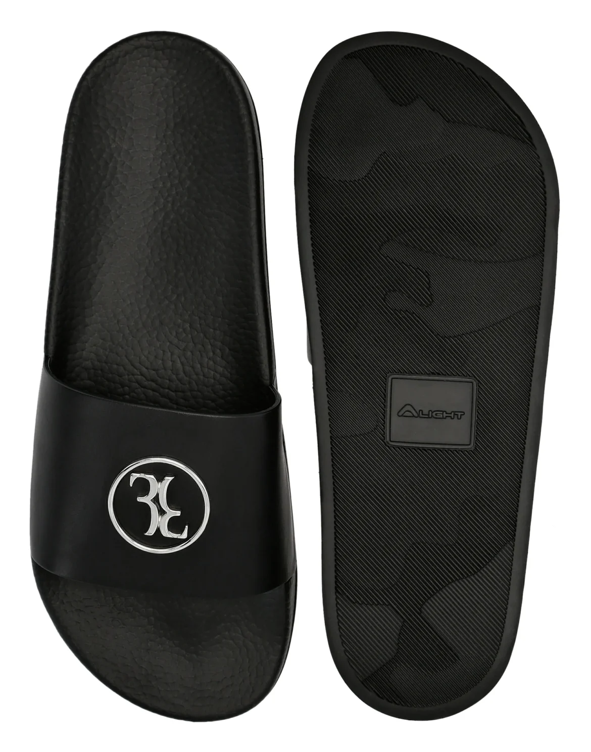 Flat gummy sandals Double B, цвет: Черный