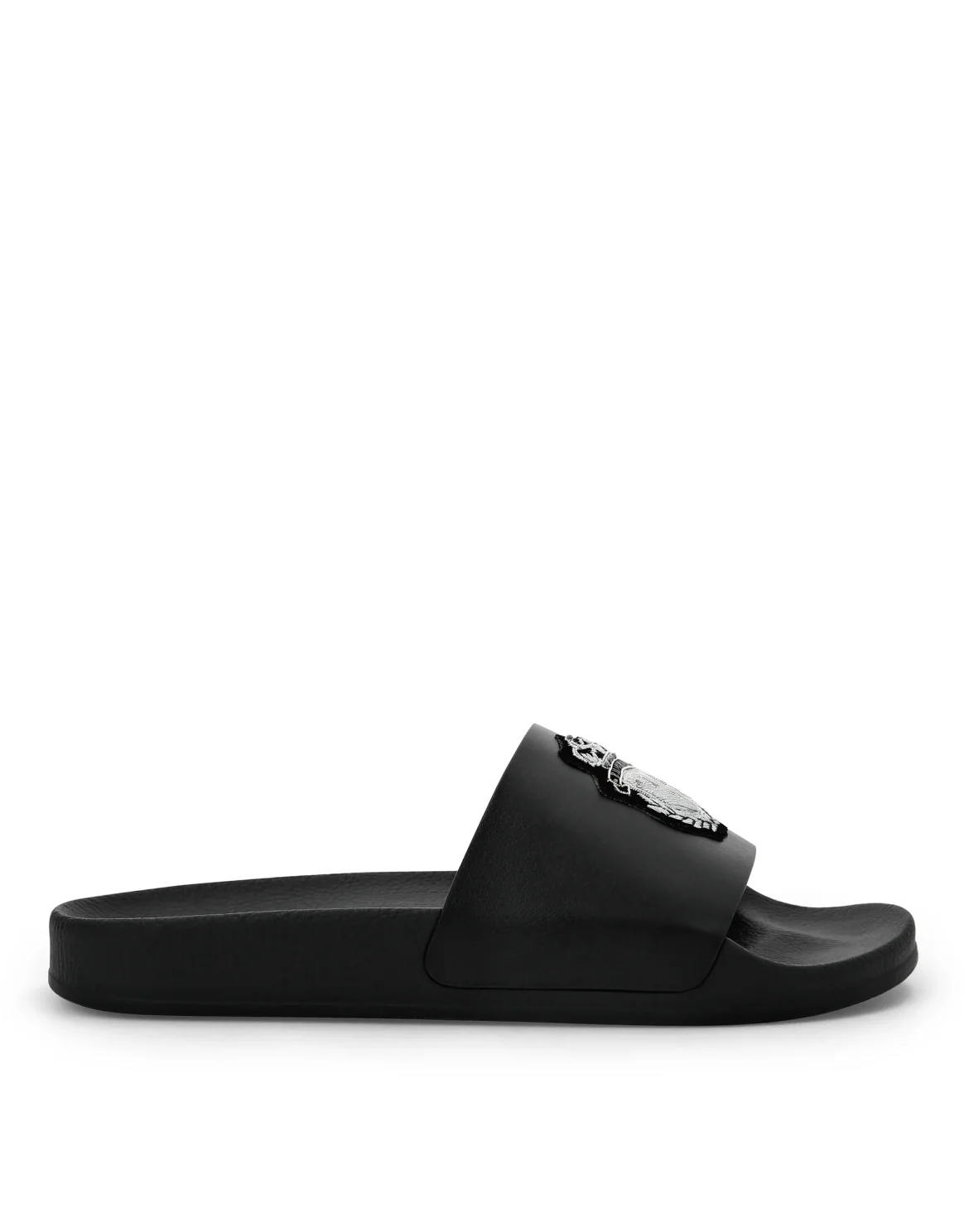 Flat gummy sandals Crest, цвет: Черный
