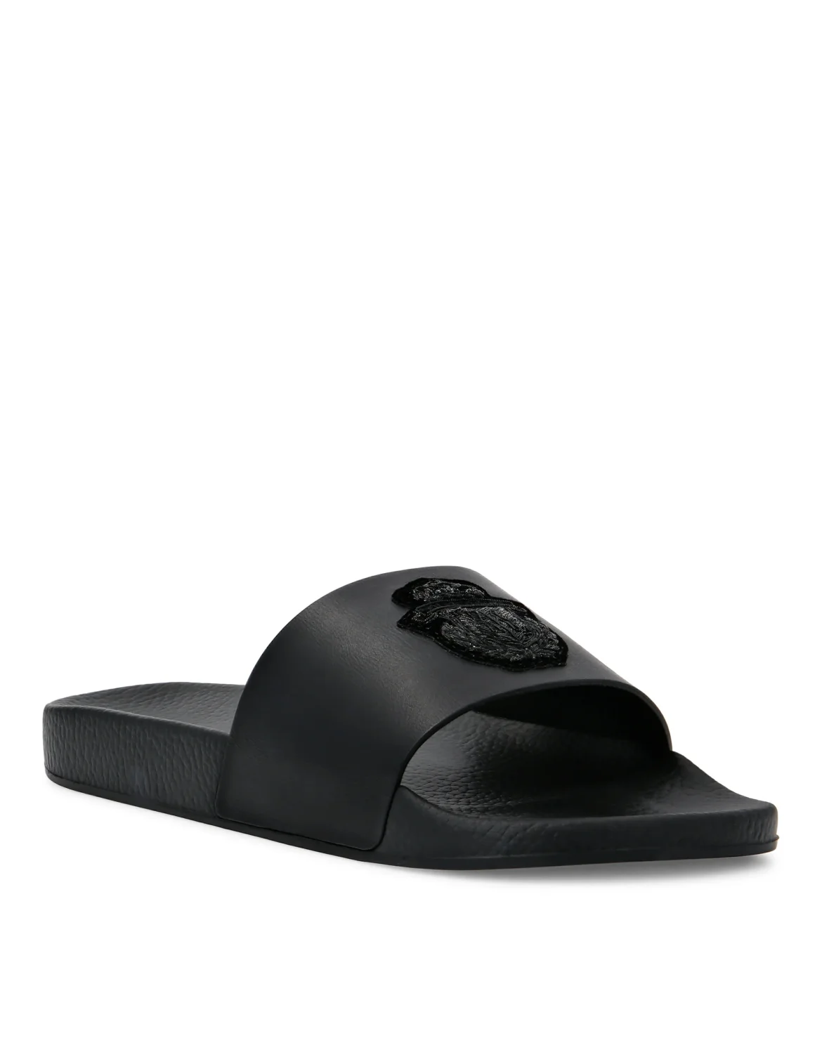 Flat gummy sandals Crest, цвет: Черный