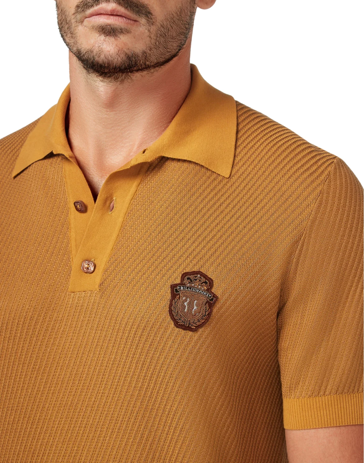 Pullover Polo-Neck SS Crest, цвет: Коричневый