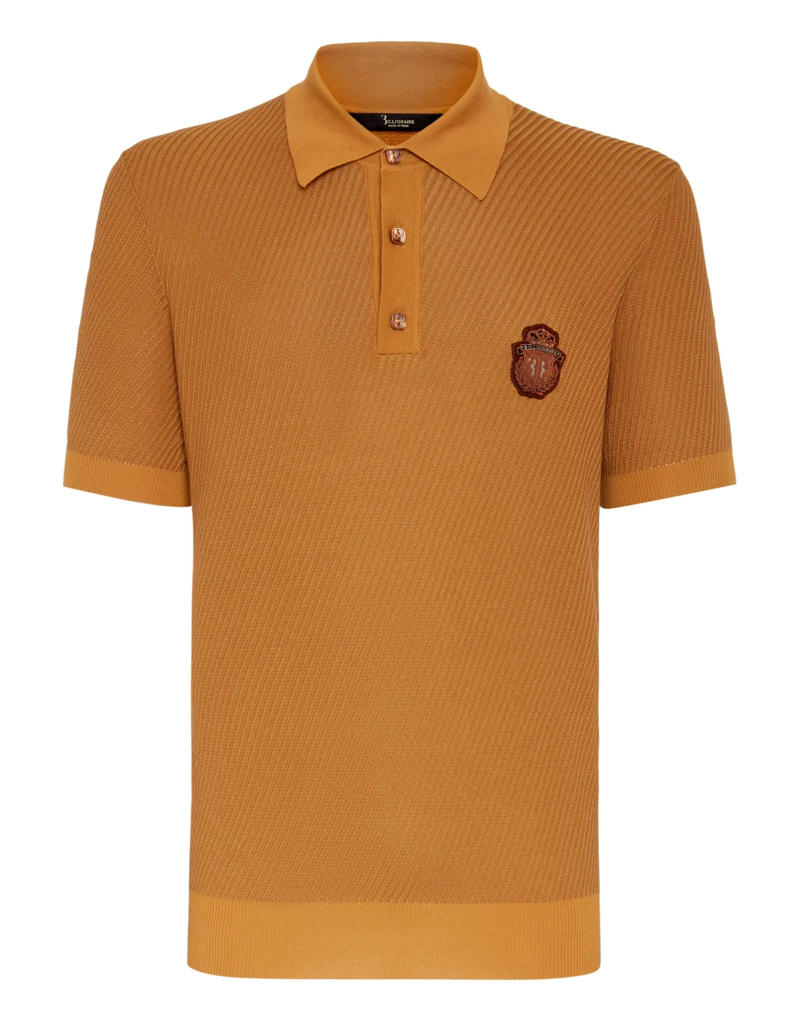 Pullover Polo-Neck SS Crest, цвет: Коричневый