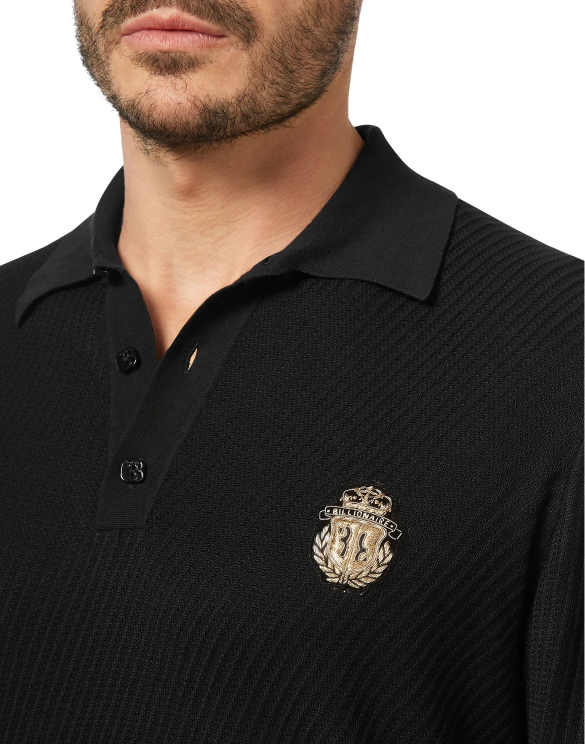 Pullover Polo-Neck LS Crest, цвет: Черный