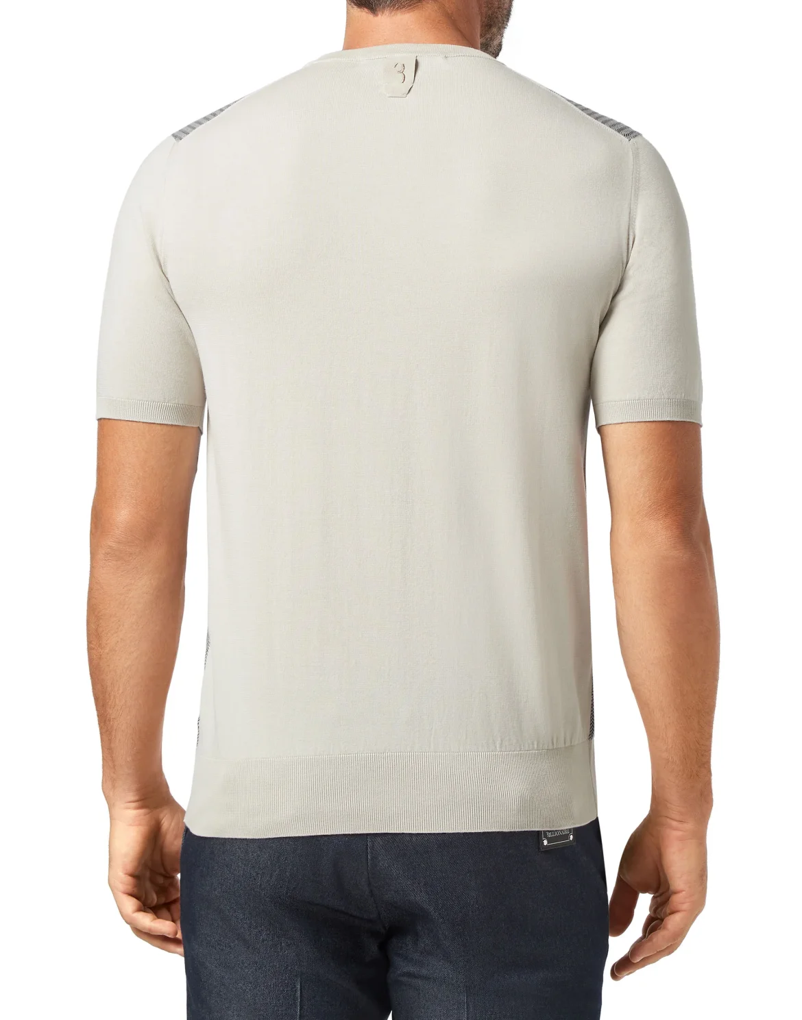 Pullover Round Neck SS Jacquard Istitutional, цвет: Бежевый