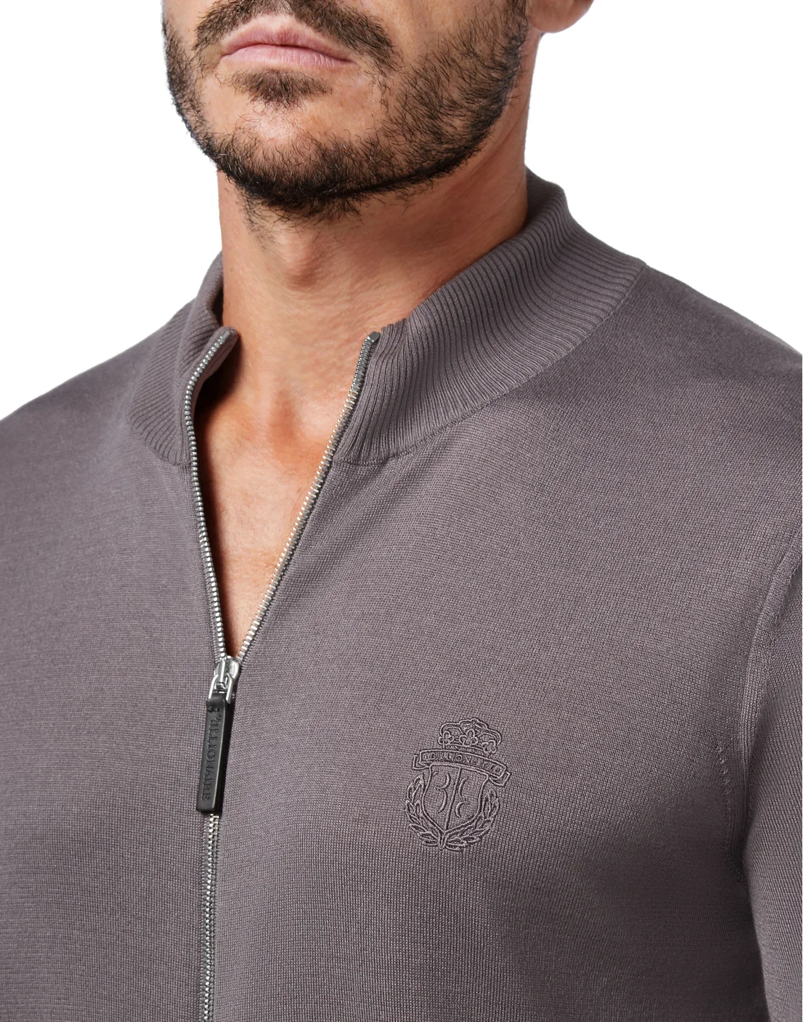 Pullover full zip Crest, цвет: Серый