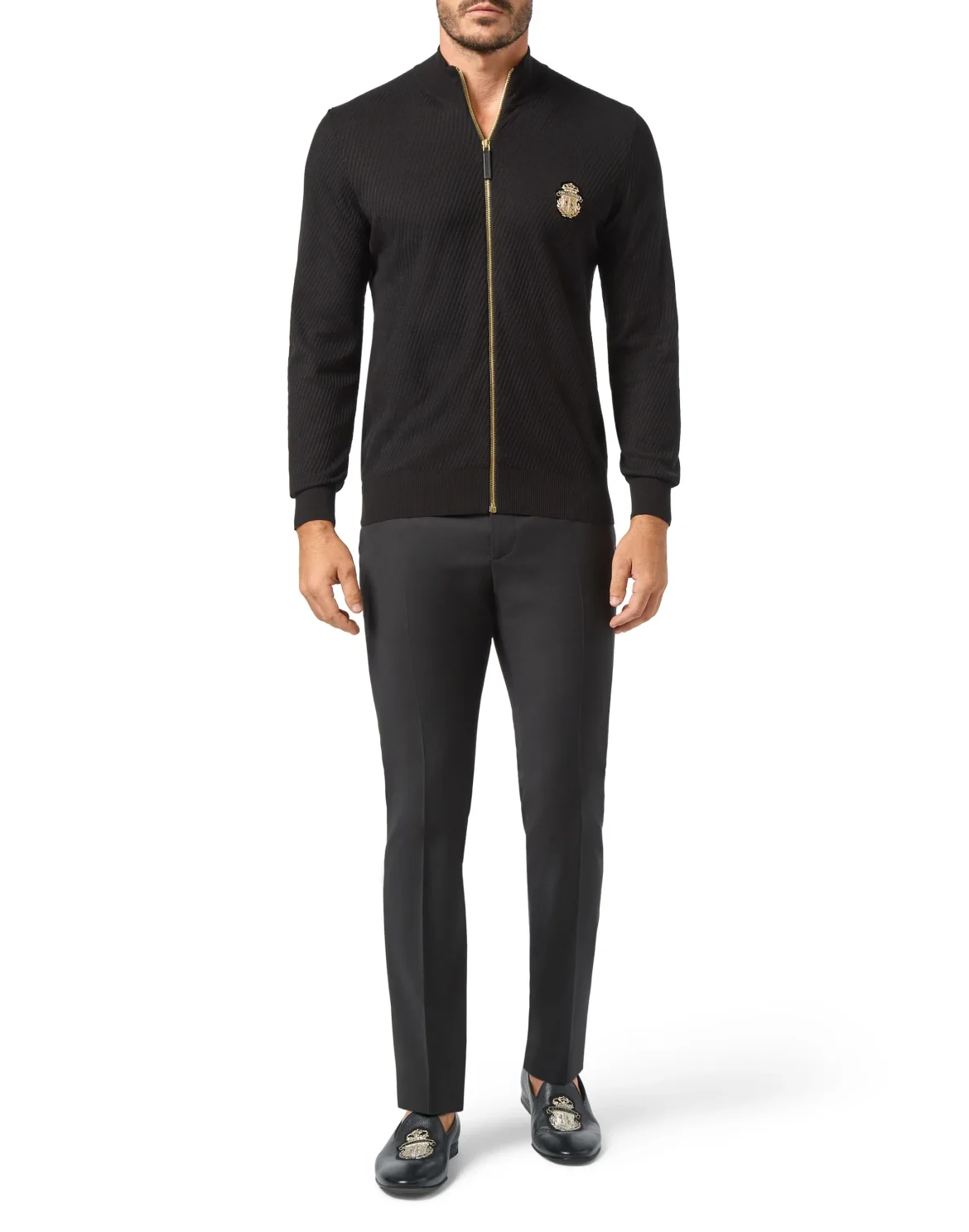 Pullover full zip Crest, цвет: Черный