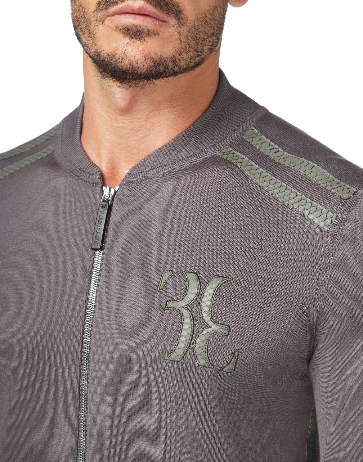 Pullover full zip Luxury, цвет: Серый