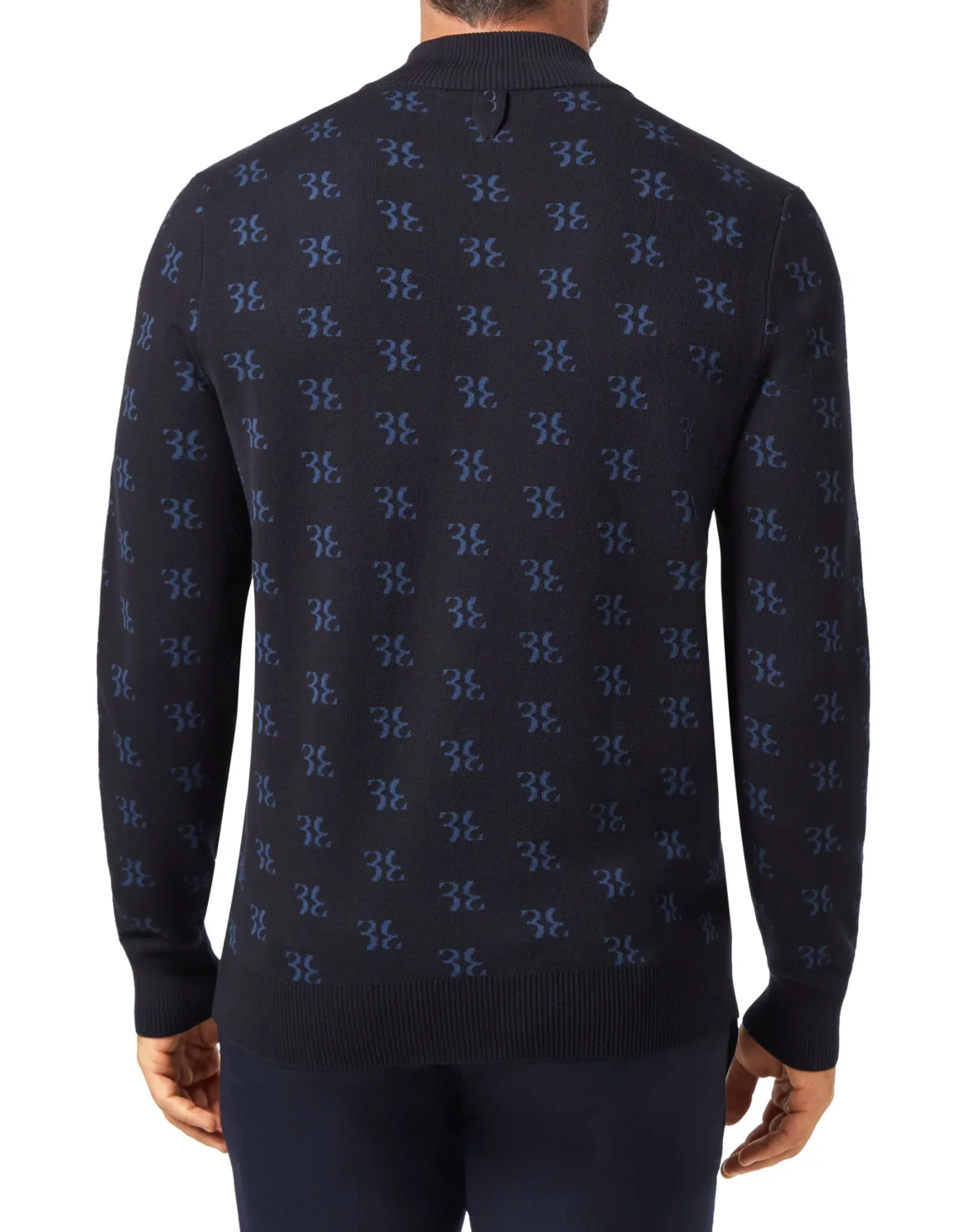 Pullover full zip All over BB, цвет: Синий