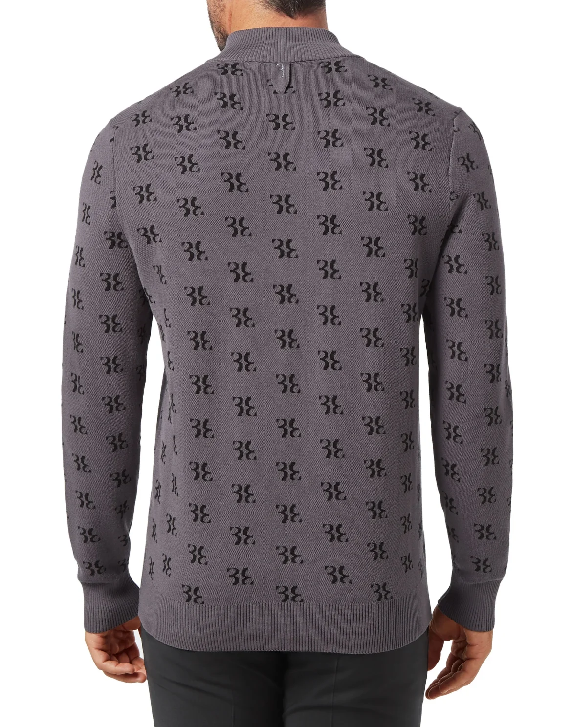 Pullover full zip All over BB, цвет: Серый