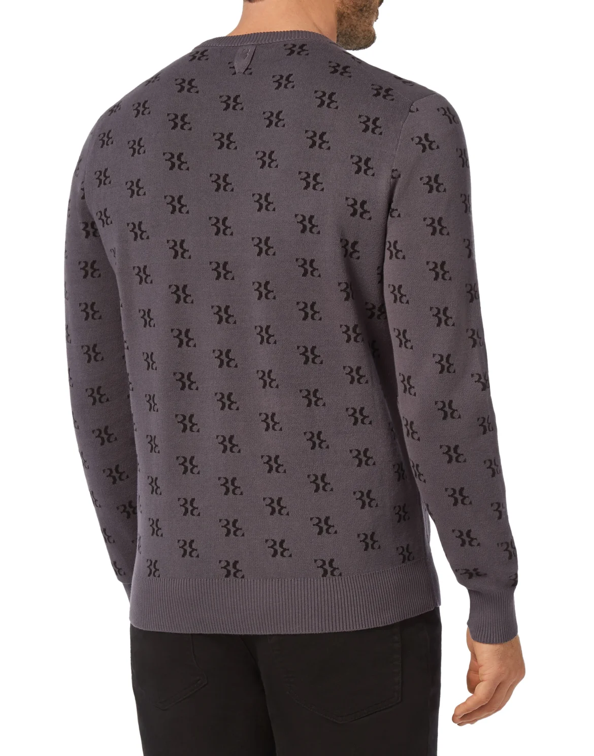 Pullover Round Neck LS All over BB, цвет: Серый