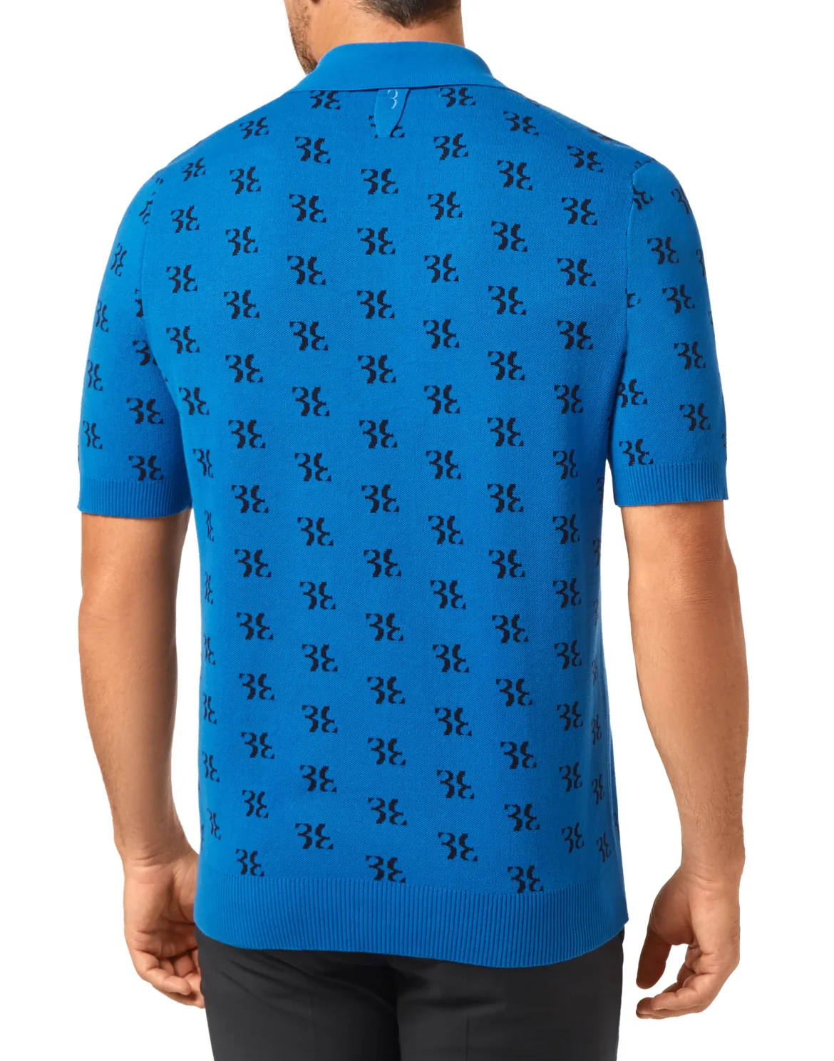 Pullover zip mock SS All over BB, цвет: Синий