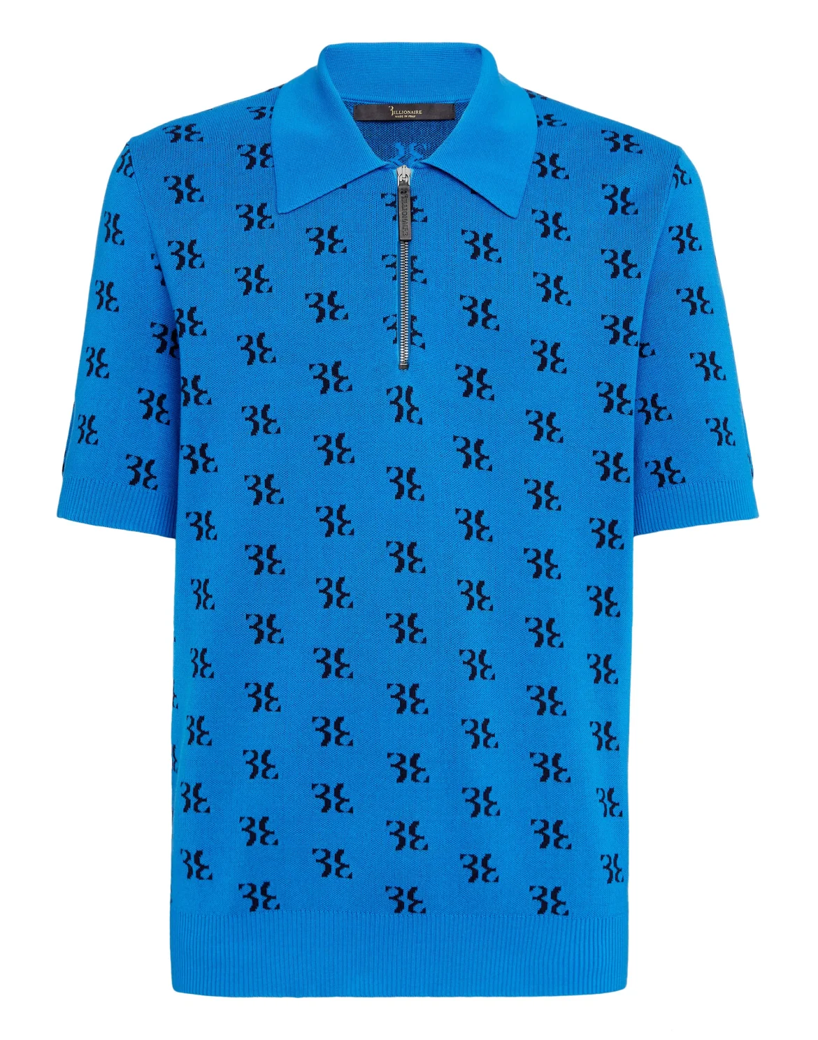 Pullover zip mock SS All over BB, цвет: Синий