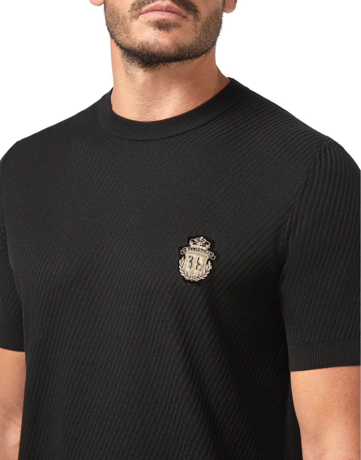 Pullover Round Neck SS Crest, цвет: Черный