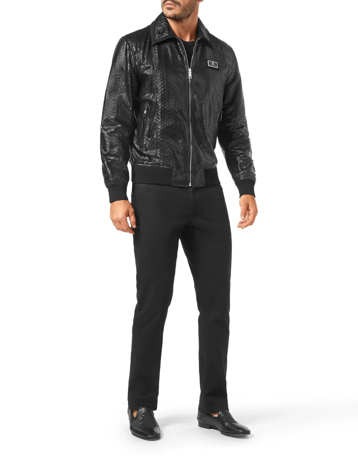 Leather Bomber Luxury, цвет: Черный