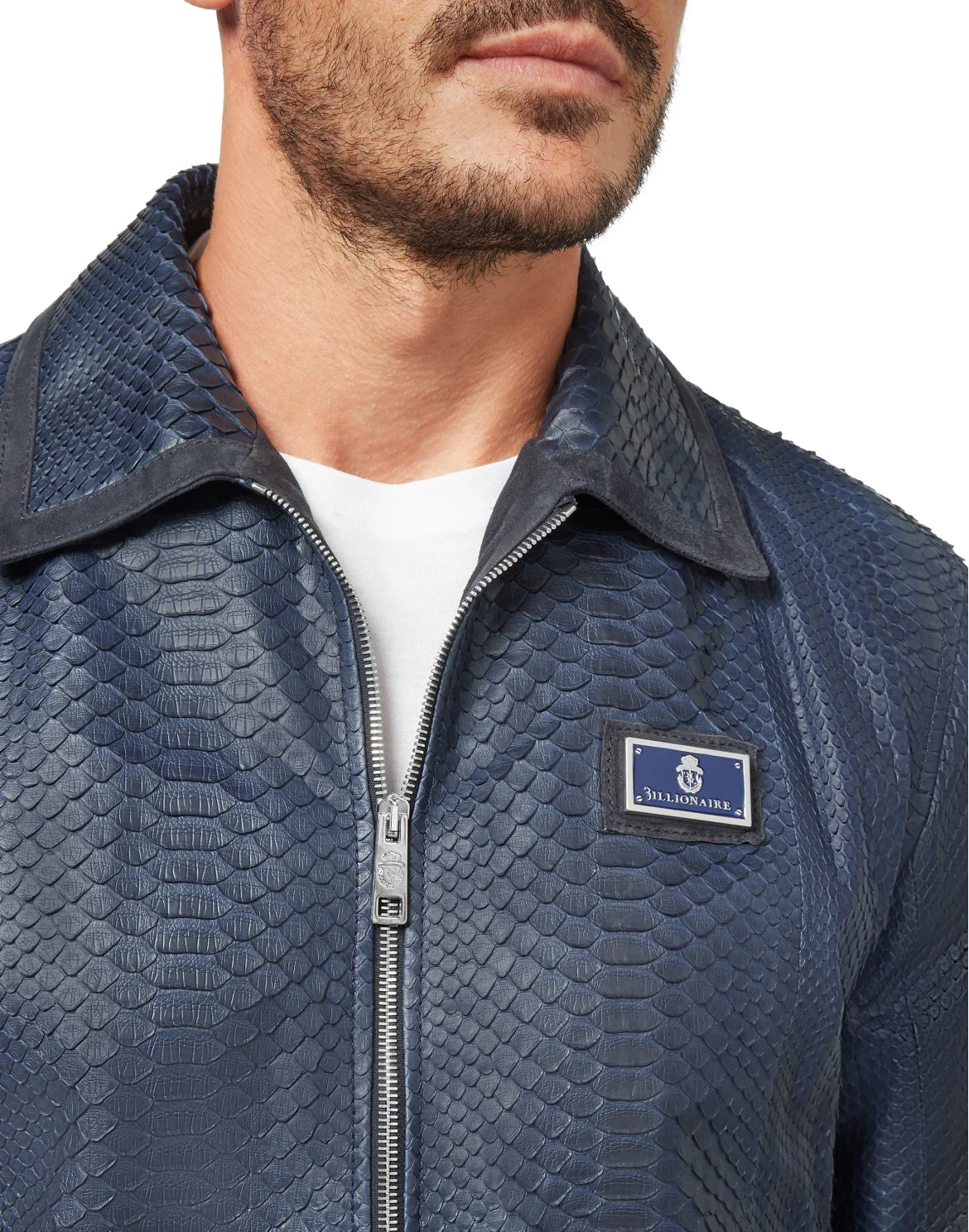Leather Bomber Luxury, цвет: Синий