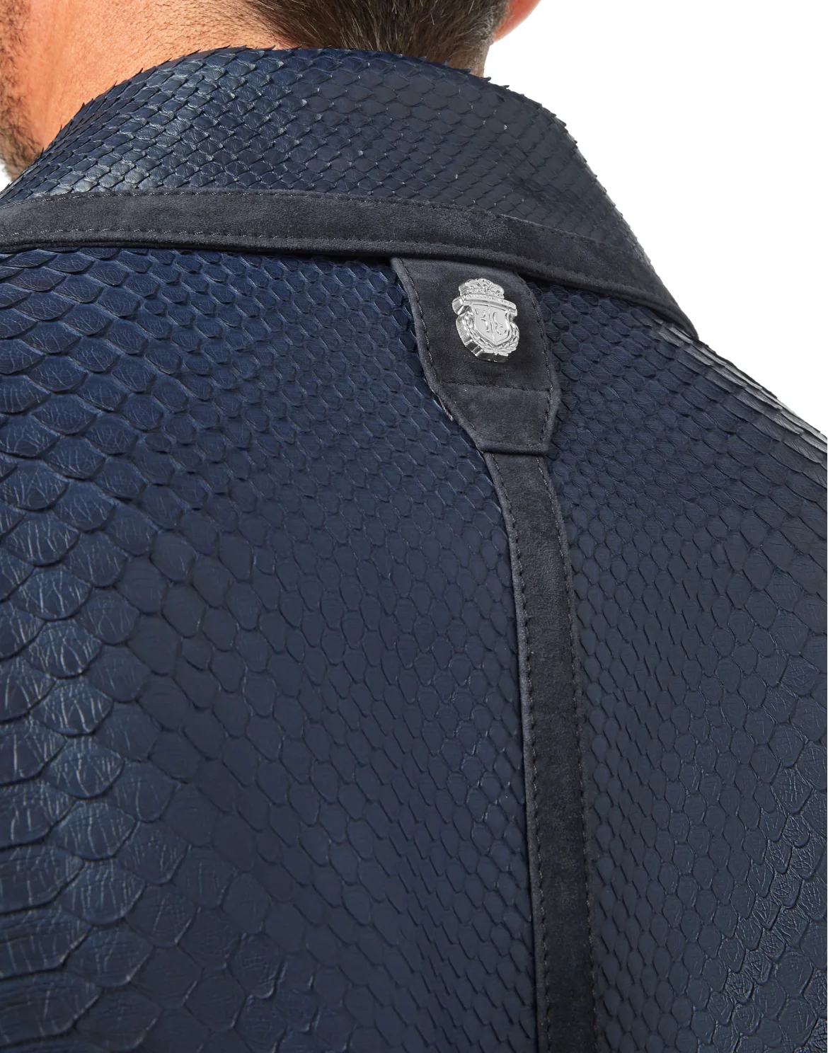 Leather Bomber Luxury, цвет: Синий