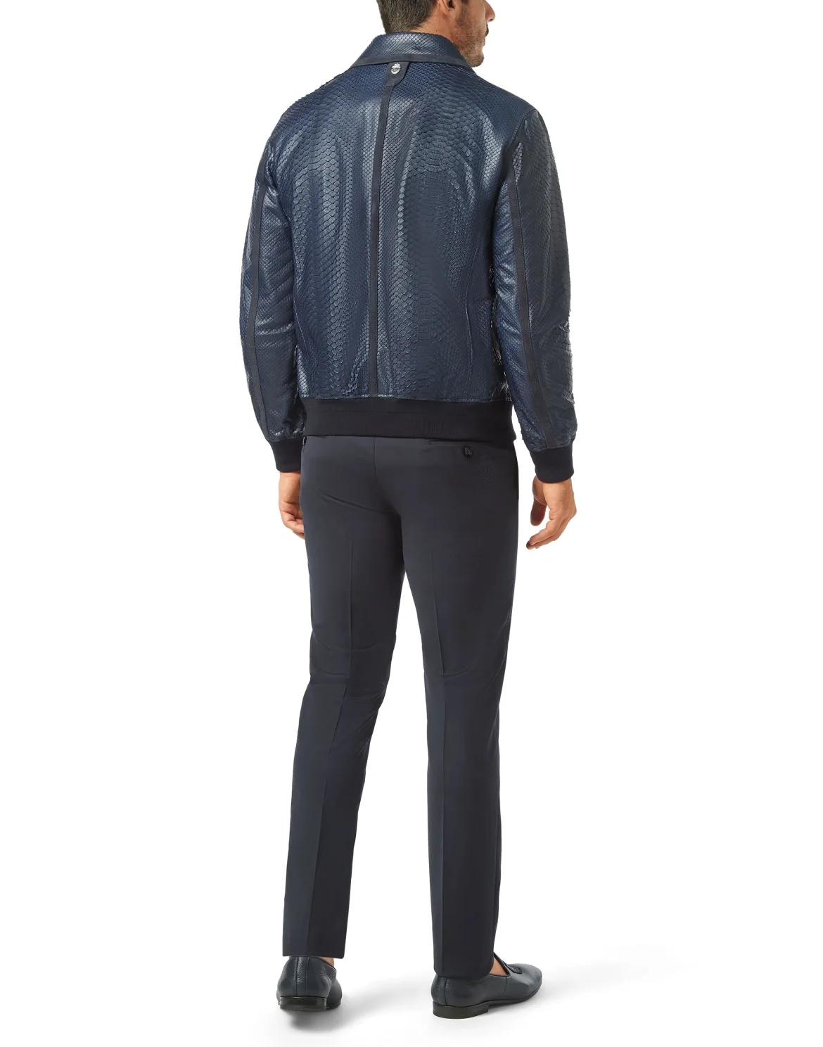 Leather Bomber Luxury, цвет: Синий