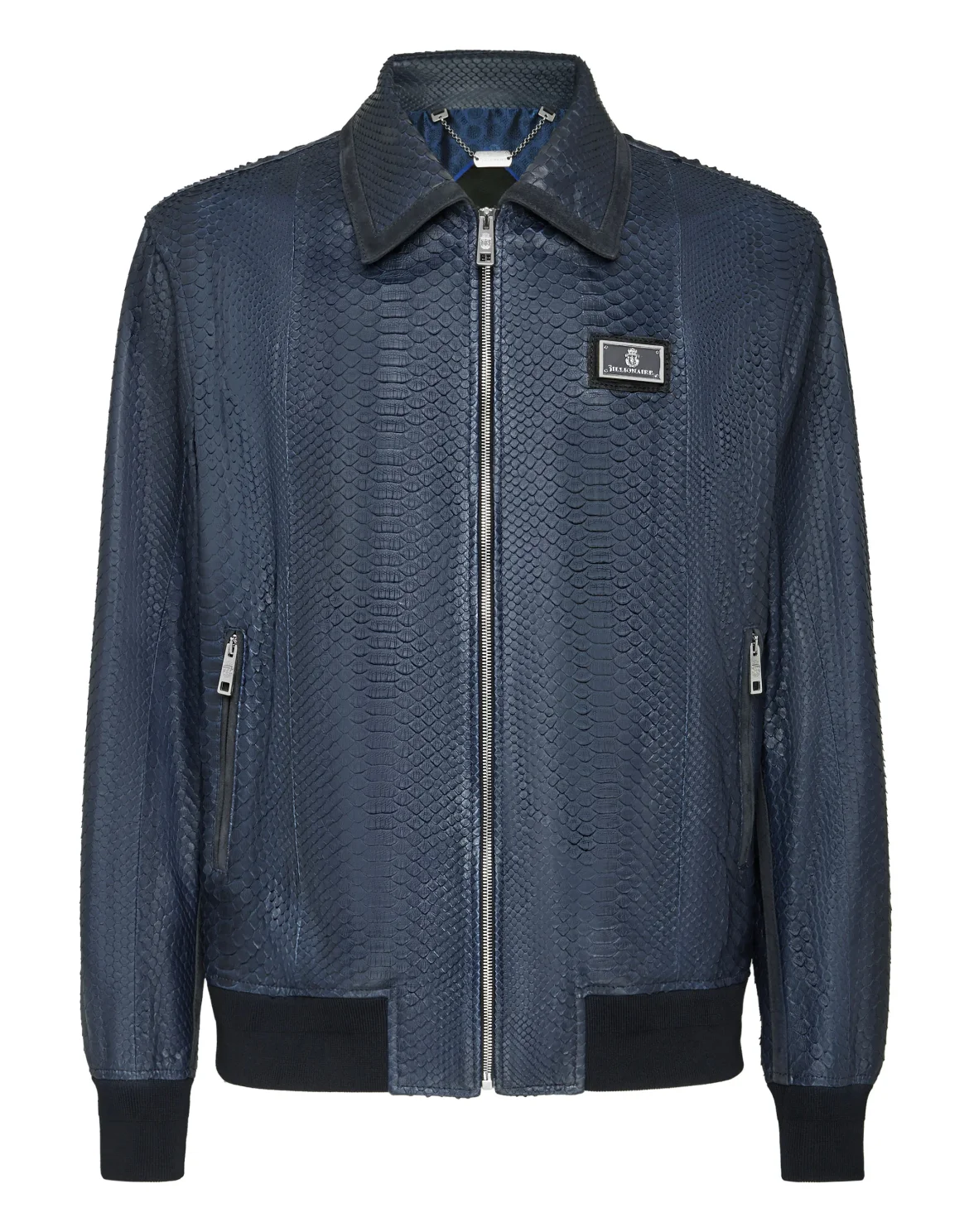 Leather Bomber Luxury, цвет: Синий