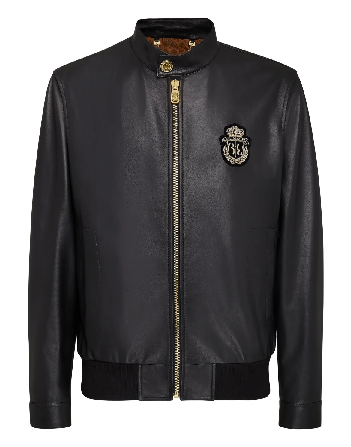 Leather Bomber Crest, цвет: Черный