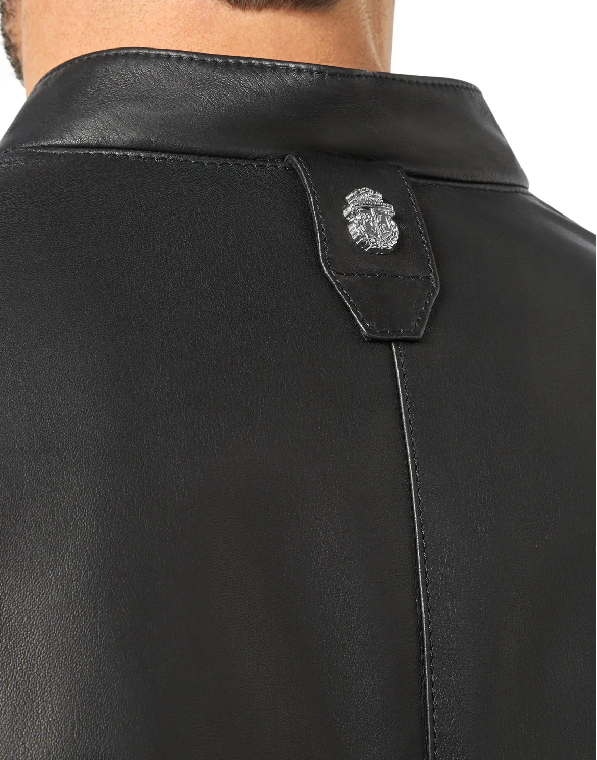 Leather Bomber Crest, цвет: Черный