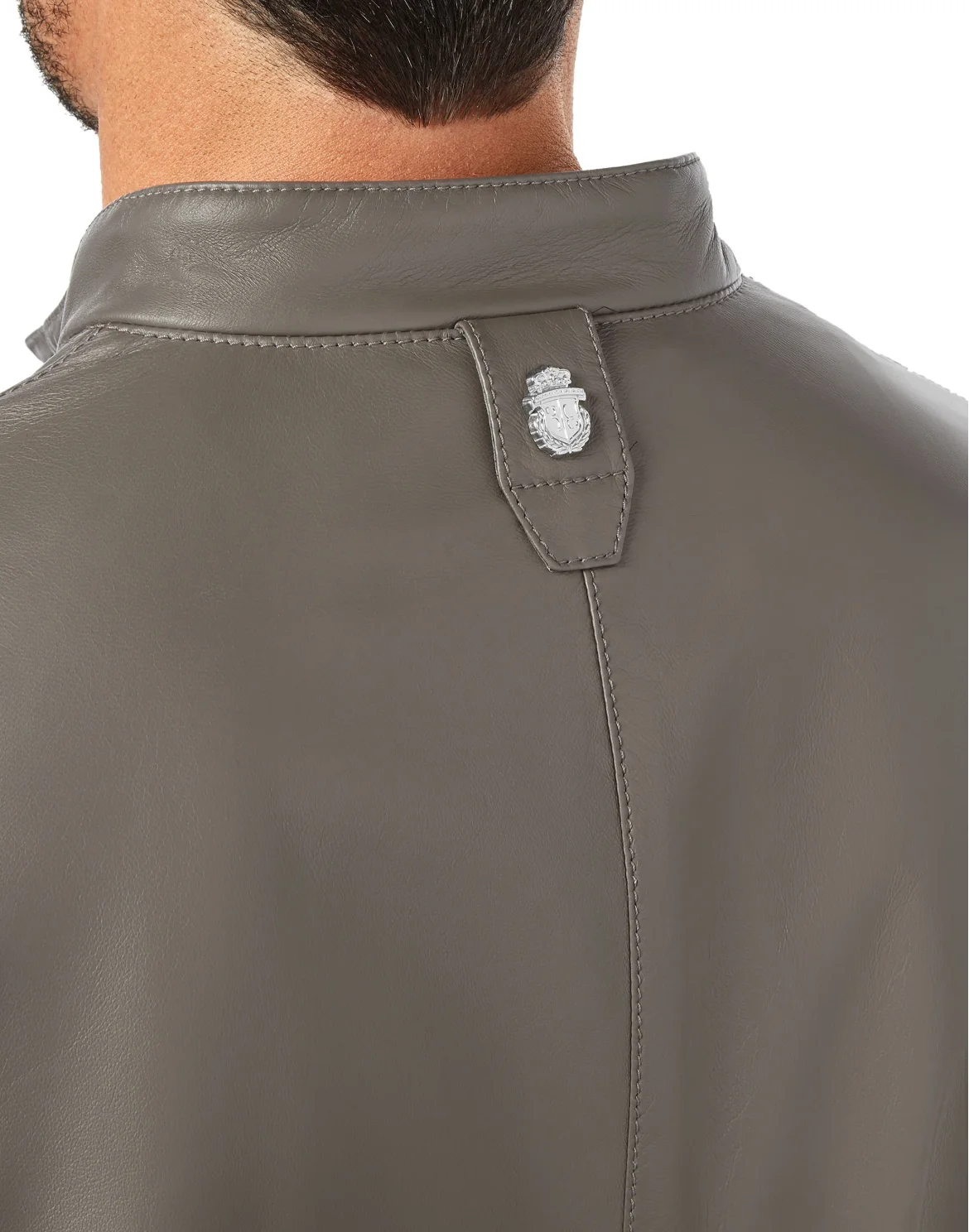 Leather Bomber Crest, цвет: Серый