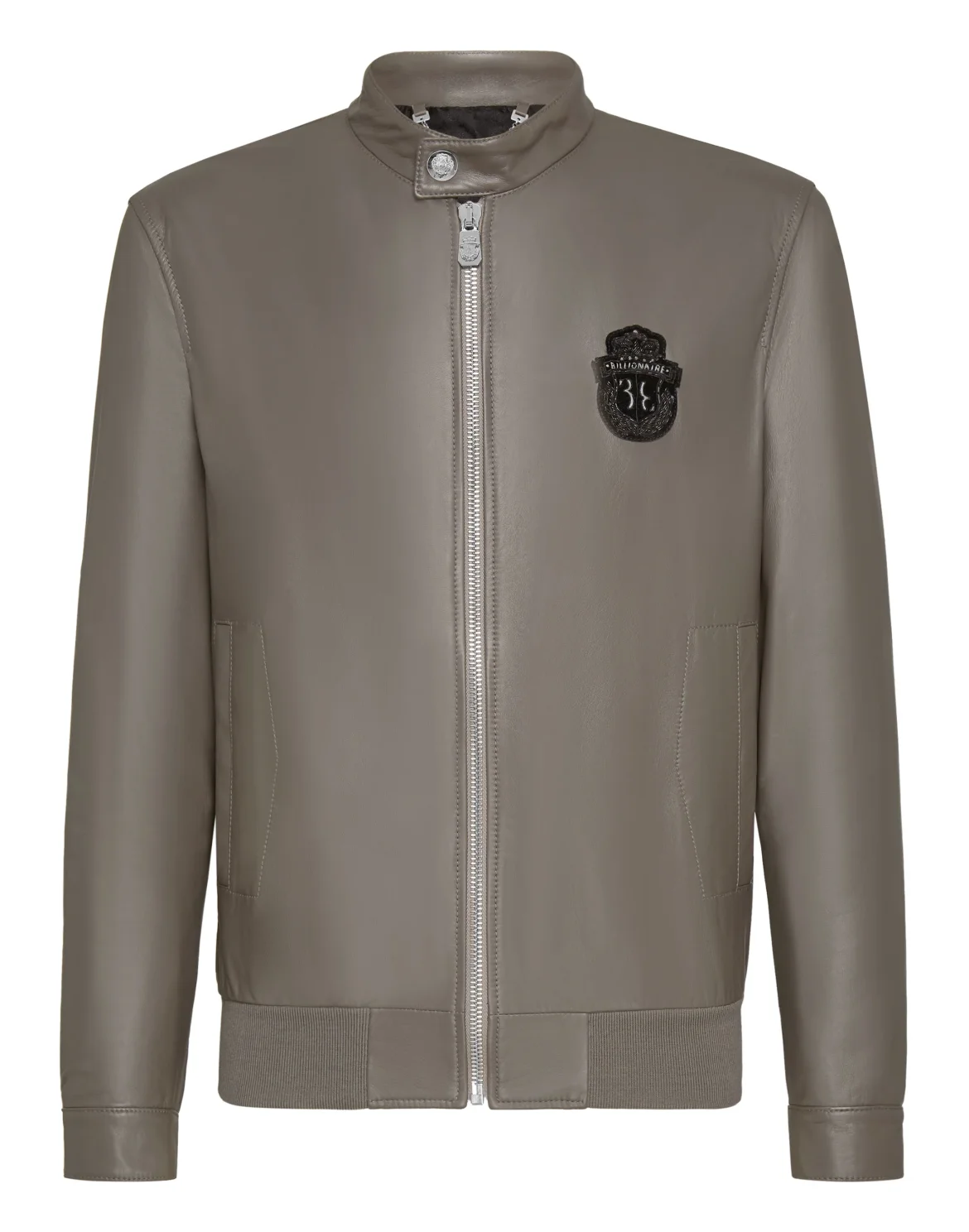 Leather Bomber Crest, цвет: Серый