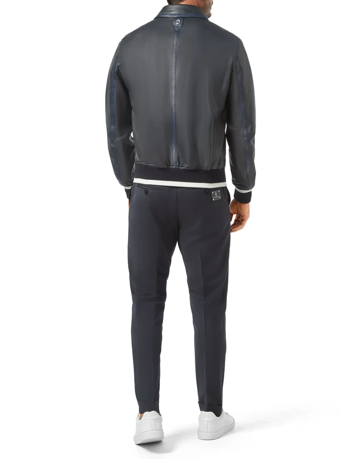 Leather Bomber Luxury, цвет: Синий