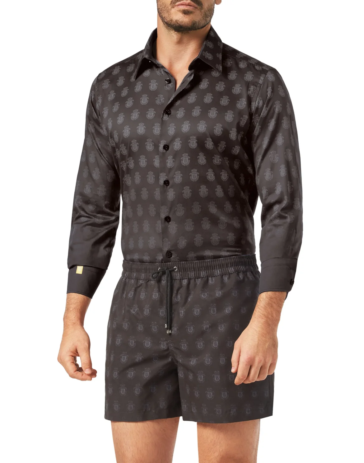 Beachwear Short Trousers All over Crest, цвет: Черный