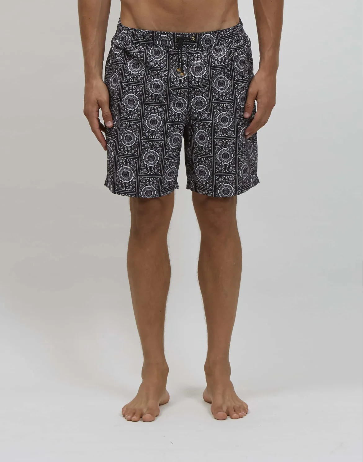 Beachwear Long Trousers Geometric, цвет: Черный