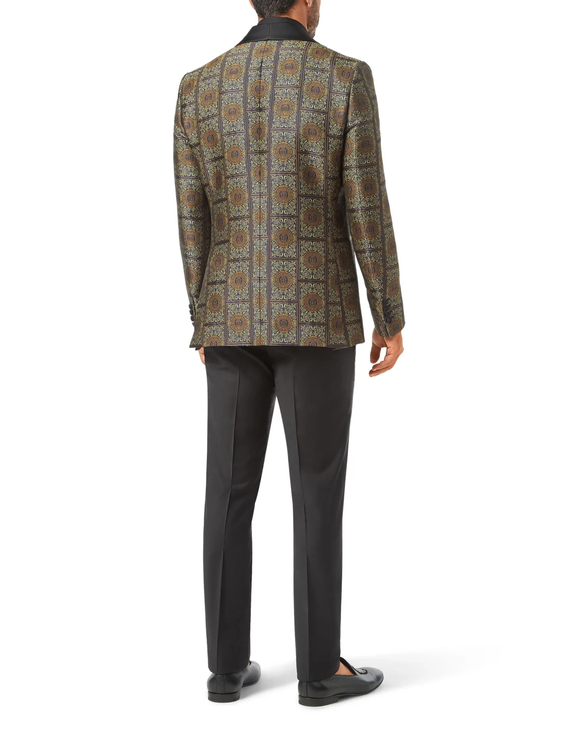 Blazer Tailored Fit Jacquard Flowers, цвет: Черный