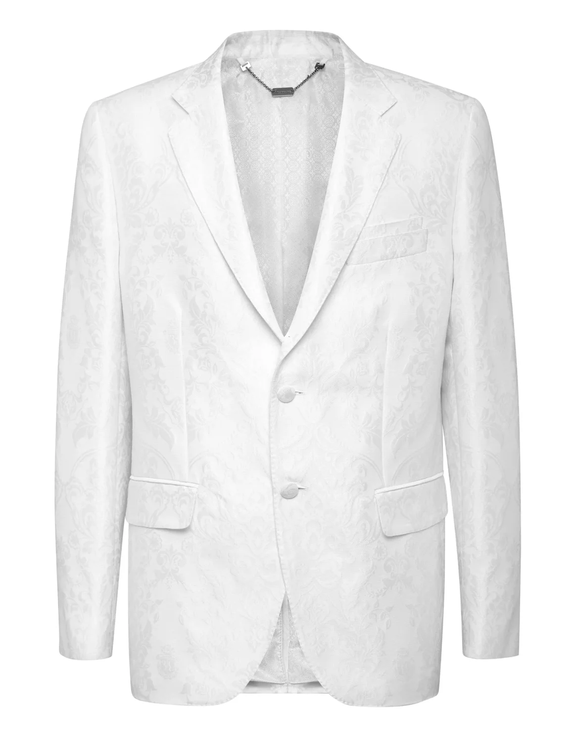 Blazer Tailored Fit Brocade Flowers, цвет: Белый