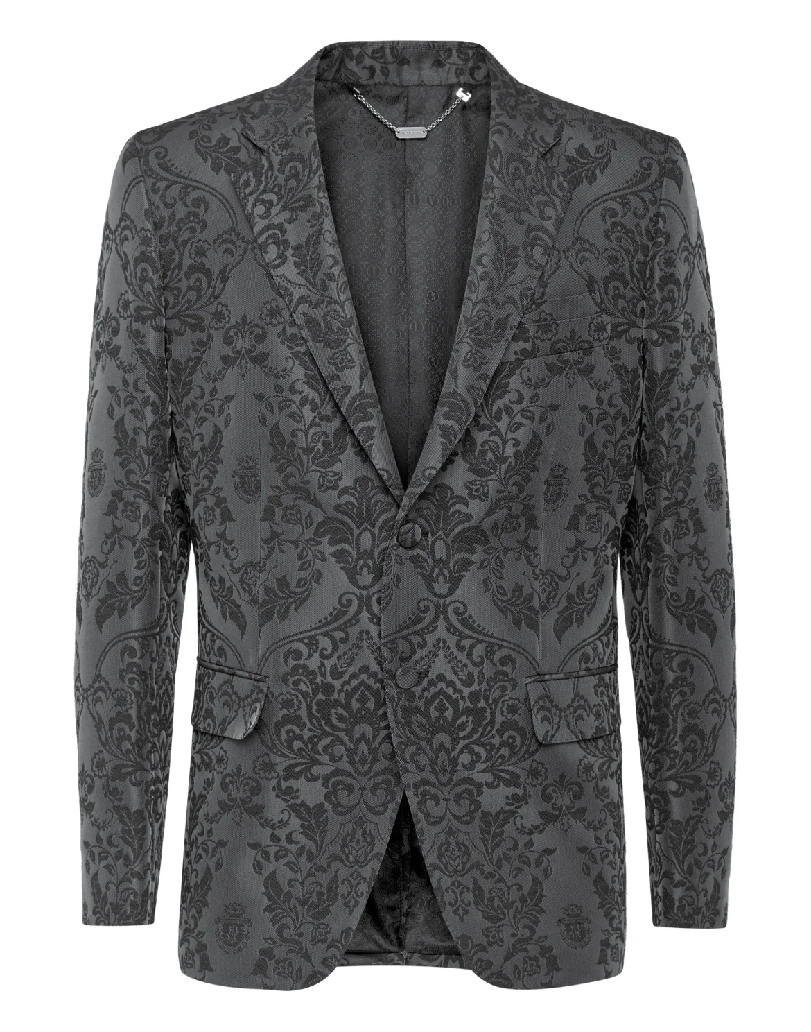 Blazer Tailored Fit Brocade Flowers, цвет: Черный