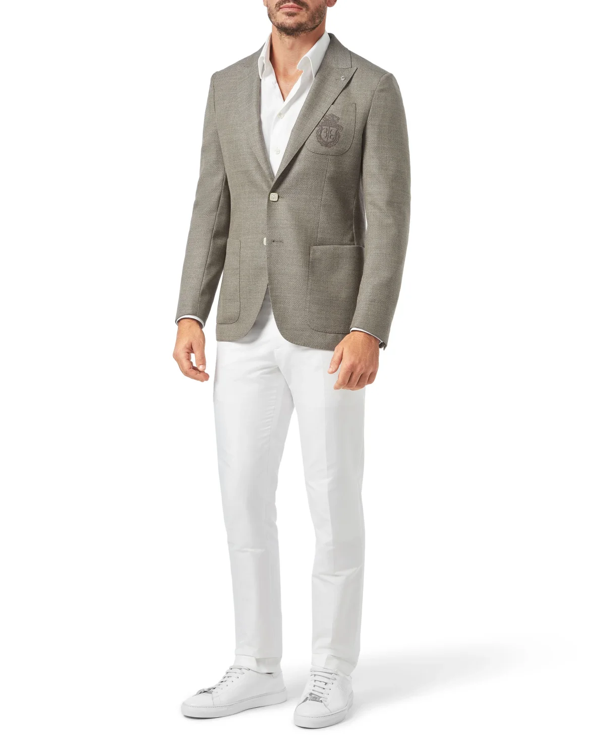 Blazer Slim Fit Crest, цвет: Коричневый