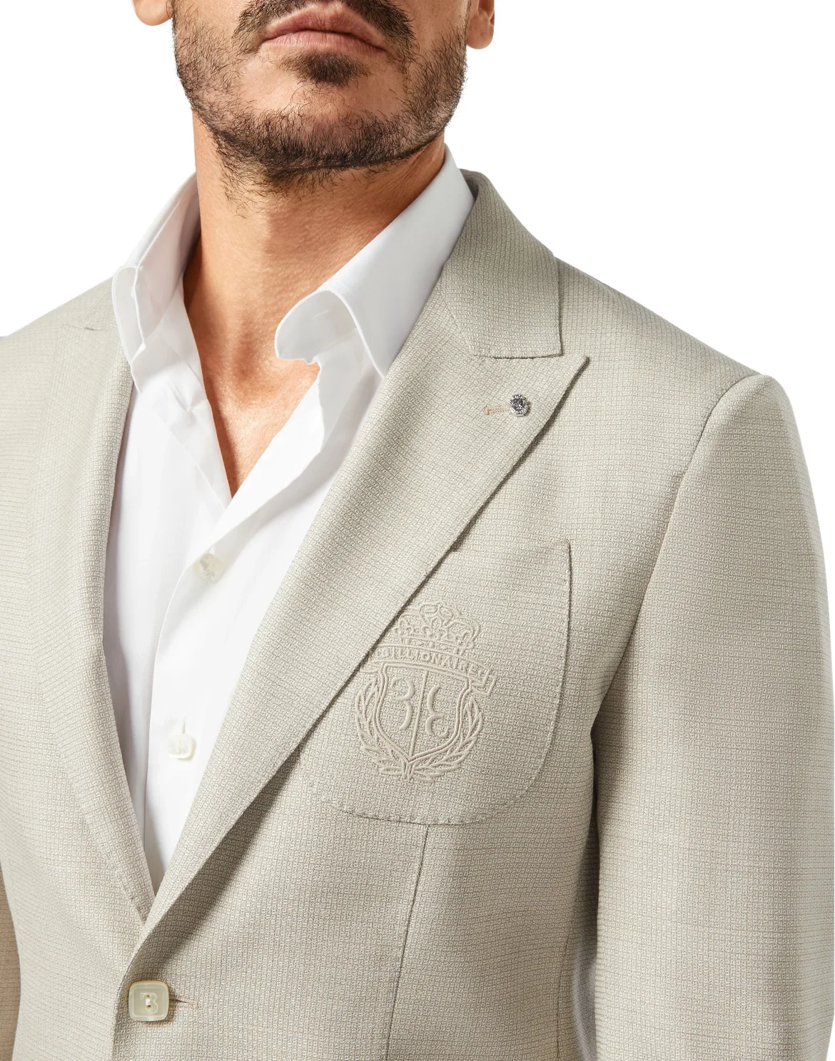 Blazer Slim Fit Crest, цвет: Бежевый